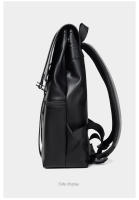 Mochila Negra De Cuero Genuino Para Hombre Bolsa De Viaje Casual Gran Capacidad Para Portátil De 14 Pulgadas Mochila Deportiva Con Manija Suave Estilo Preppy - details 15