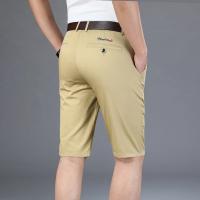 Nuevos Shorts Casuales Para Hombre 2024 5 Colores Verdes Beige Negro Azul Marino Estilo Recto Elásticos Moda Verano - details 15