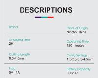 Máquina de Cortar El Vello Corporal para helbres 2 en 1 grabadora Eléctrica de empuje Pantalla digital LCD Eléctrica - details 0