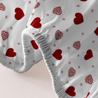 Sábana Individual Con Patrón De Amor Verdadero En Blanco Cubierta De Cama Con Estampado Para Dormitorio 1 Pieza Poliéster 100% Excluye Fundas De Almohada - details 5