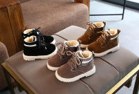Botas De Invierno Para Niños Lona De Algodón Interior De Peluche Estilo Infantil Zapatos Para Niñas Y Niños Bebé Todoterreno Antideslizante Talla True round Toe Lazo De Cordón Material De Suela De Goma - details 0
