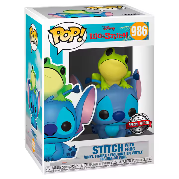 Funko Pop! Disney: Stitch Edición Especial - Stitch With Frog - Lilo and Stitch - Figura de Vinilo Coleccionable - Idea de Regalo- Mercancia Oficial - Juguetes para Niños y Adultos - Movies Fans - MR POPYE - 1