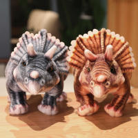 Nueva Llegada De Peluches Dinosauros Realistas Juguetes De Dinosaurios Simulación De Bosque Triceratops Muñeco Regalo Para Niños Y Niñas - details 21