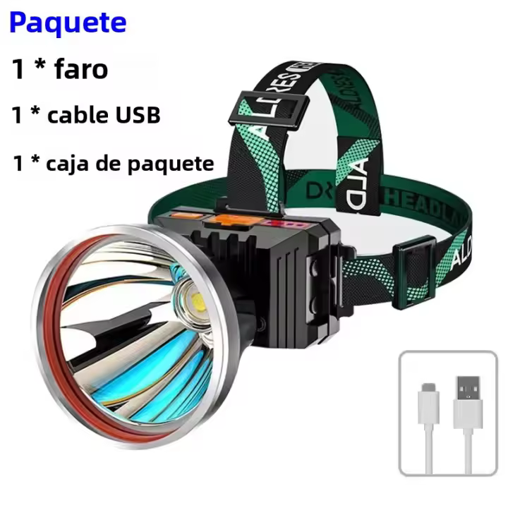 Linterna Frontal LED Potente Recargable Por USB Con Sensor De Movimiento Para Pesca Y Actividades Al Aire Libre Luz De Escenario De Longa Gama - 1
