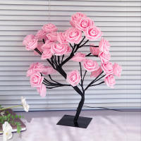 Lámpara De Árbol De Rosas USB Luz LED Para Decoración De Hogar Fiestas De Exterior Bodas Regalo Luz Nocturna Floral - details 3