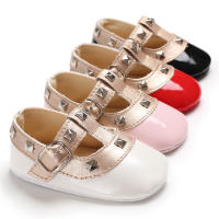 Meckior Zapatos De Princesa Para Bebés Niñas 2024 Nuevos Con Hebilla De Lámina De Cuero Patentado Antideslizante Para Primeros Pasos Niños Recién Nacidos 0-18M - details 1