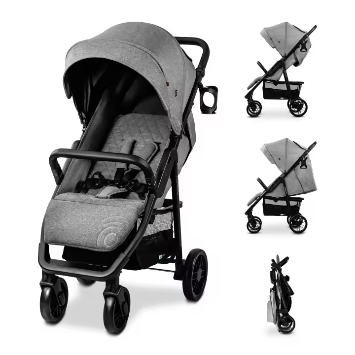 Asalvo Silla de Paseo para Bebés Ness 2 gris - Ligereza para Paseos con Bebés cómodos y elegantes hasta 22 kg - 1