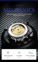 Reloj Mecánico Automático GUANQIN Para Hombre Con Correa De Acero Inoxidable Cristal De Zafiro Resistente Al Agua Luminoso Estilo Militar Piloto Clásico - details 5