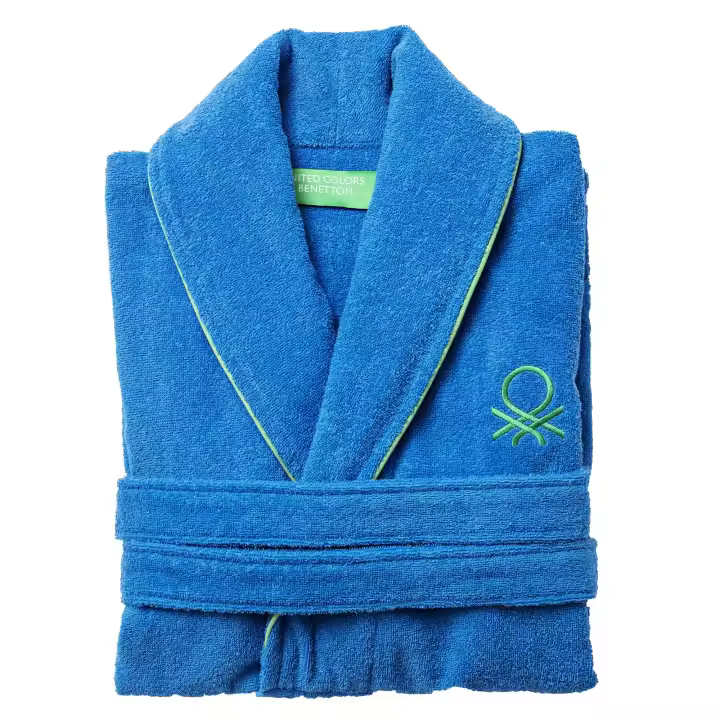 COJIN 45X45CM 144TC 100%ALGODON AZUL BENETTON - 1