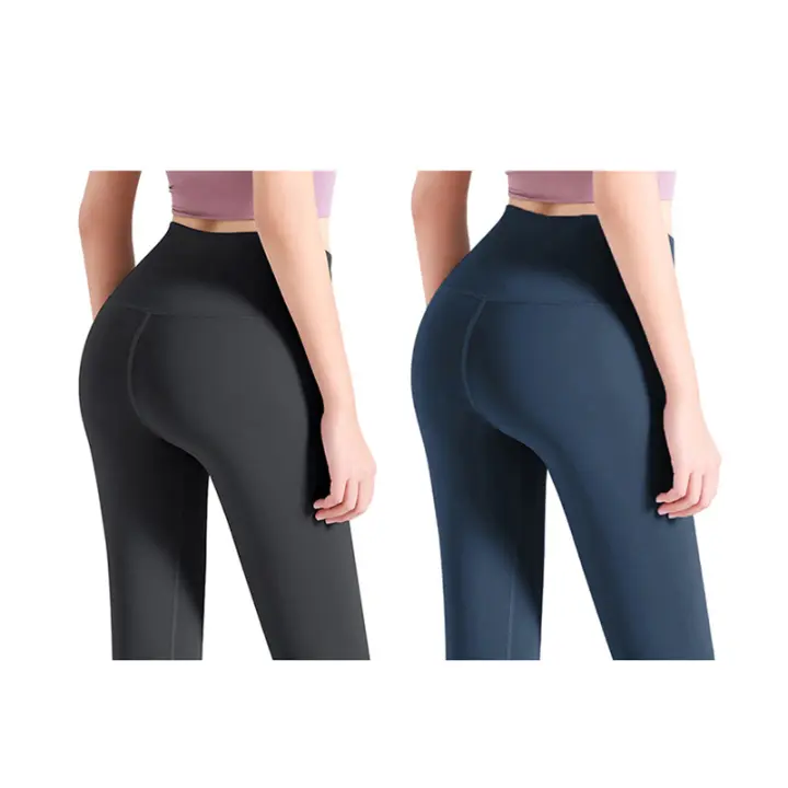 FREES Copes - Pantalones de Yoga Deportivo Femenino - Negros + Azules - Pack Ahorro 2 Piezas，seamless yoga leggings - 1
