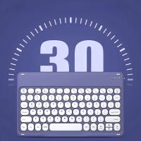 Teclado Inalámbrico Bluetooth Redondo Silencioso CASEPOKE Compatible Con Samsung Xiaomi Google Huawei iPad Móvil Y Ratón - details 3