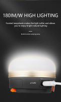 Linterna LED Portátil Recargable USB 1800mAh Para Camping Y Senderismo Lámpara De Mesa Nocturna Con Colgador De Mesa - details 1