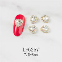 5PCS Decoración De Uñas Con Diamantes Corazones Cheering Accesorios Redondos Para Manicura Arte De Uñas Moda - details 7