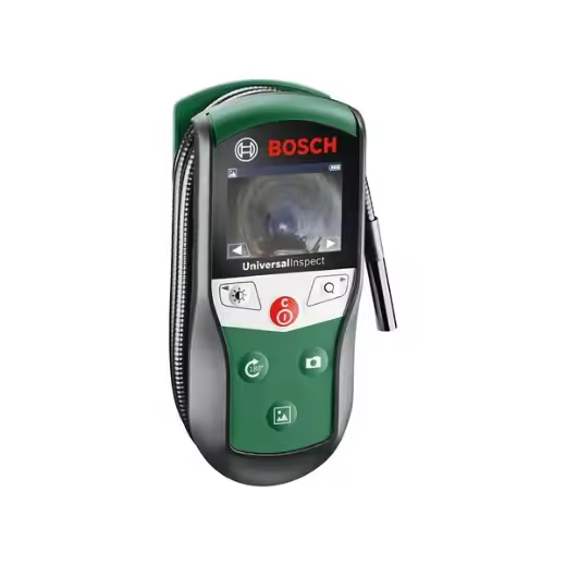 Bosch Cámara de Inspección UniversalInspect (cámara de endoscopio de Ø 8 mm con imágenes en color de alta calidad, con longitud flexible de 0,95 m y función de memoria incorporada, en caja de cartón) - 1