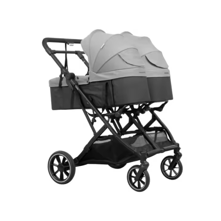 Cochecito doble Play MATCH 2 TOUR TWIN MAX con 2 capazos incluidos, medidas 75x29x57 cm, ideal para gemelos, estructura ligera y fácil de manejar. - 1