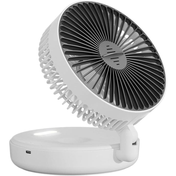 Ventilador de escritorio recargable - Circulador de aire con caja de aroma, luz nocturna | Ventilador de viento de 5… — oferta en Miravia