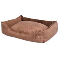 vidaXL Cama para Perro con Cojín PU de Cuero Artificial Beige Mascotas Talla L,  M,  S y mas - details 2