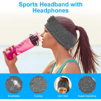 Auriculares deportivos con diadema, auriculares inalámbricos Bluetooth Sleep con altavoces estéreo HD ultrafinos, adecuados para deportes/yoga/fitness, gris - details 2