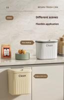 Bandeja De Cocina Con Porta Chatarra Montada En La Pared Recipiente De Basura Ecológico PP De 8.5/12L Con Tapa Para Armario Debajo Del Grifo - details 5