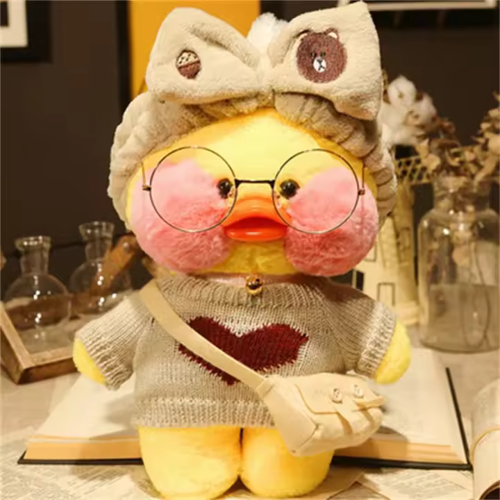 Muñeco De Peluche De Pato Lalafanfan De 30cm Dulce Y Suave Regalo De Cumpleaños O Navidad Para Niñas Y Amigos Decoración De Cojín - 1