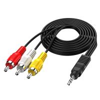 TEMCO Cable Videocamara Mini Jack 3.5mm a 3 RCA AV, 1.5m, Cable de Video con Conector macho 3.5mm RCA y Audio Video, Cable Aux Auxiliar 4 polos a RCA 3 Colores, amarillo, blanco y rojo, Clavija Bañado en Oro, Cable AVM Convertidor DV 150cm - details 2