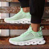 Zapatos De Deporte Casuales Para Hombre Transpirables Corrida Plataforma Tenis Caminar Entrenamiento Zapatillas Confortables Talla Verdadera Material Superior De Tejido Y Suela EVA - details 4