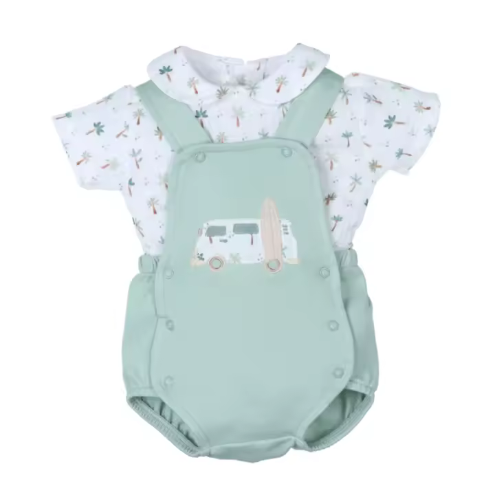 Peto con camisa de bambula palmeras popys - 1