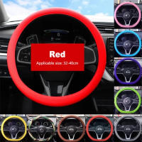 Cubierta De Guante Para Volante Universal De Silicona 36-40cm Textura Suave Multicolor Accesorios Internos Para Volante - details 0