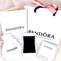 Pandora Pendientes de Aro en Plata de Ley Corazón de Amor Asimétrico，Incluye Caja Original - details 1