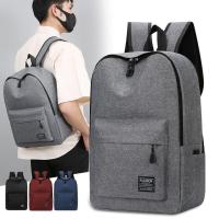 Mochila Versátil De Tela Oxford De Alta Calidad Negra Gris Lavable Estudiante De Escuela Mochila Para Computadora De 15 Pulgadas Unisex - details 2