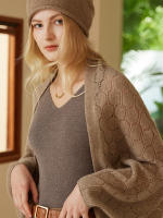 Chal De Lana Pura 100% Knit Invierno Otoño Cardigan Cape Warm Suave Pashmina Scarf Geométrico Fashion Para Mujer Adulto Casual - details 2