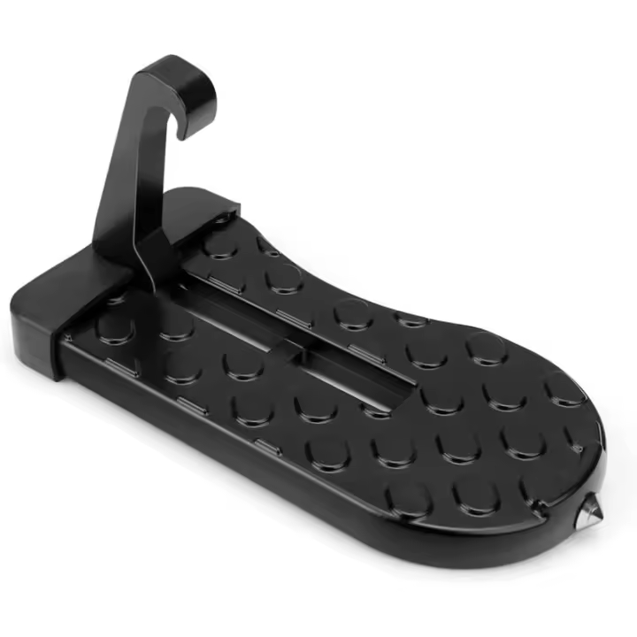 Pedal de puerta de automóvil, pedal de gancho de pestillo de puerta de automóvil con martillo de seguridad, utilizado para limpiar el techo, adecuado para SUV, RV, Jeep Auto Parts (negro) - 1