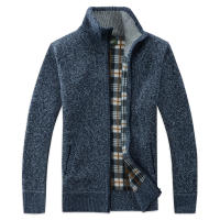 Chaqueta De Punto Para Hombre Con Cuello V Y Patoleta Clásica De Invierno Prenda Exterior De Poliéster Para Otoño Y Invierno - details 12