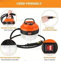 2500W Limpiadora a vapor portátil, esterilización a alta temperatura para aire acondicionado, cocina, campana extractora, coche, baño, lechada y azulejos. - details 2