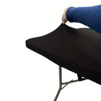 Elegante Fundas Para Mesa Cubierta Impermeable Y Elástica En Poliéster Duradero Hecho a Mano Ideal Para Bodas Banquetes Fiestas Navideñas Color Sólido - details 5