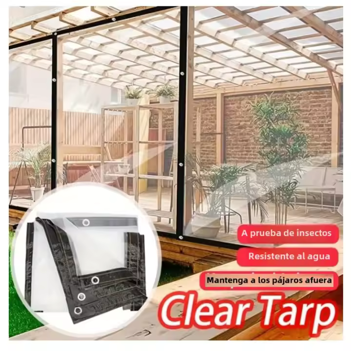 Sombra De Jardín Transparente De Plástico Para Exterior Impermeable Telas De Toldo Para Suculentas Aislamiento De Terraza Awning - 1