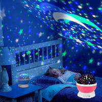 Lámpara De Noche Proyector De Cielo Estrellado Luz Decorativa Para Bebé Rotatoria Galaxia Lámpara De Mesa Decorativa Para Dormitorio - details 1