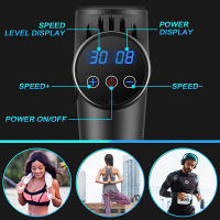 Masajeador Eléctrico De Pistola Para Muslos Y Espalda Con Pantalla LCD 30 Niveles De Percusión Profunda Relajación Muscular Fitness - details 2