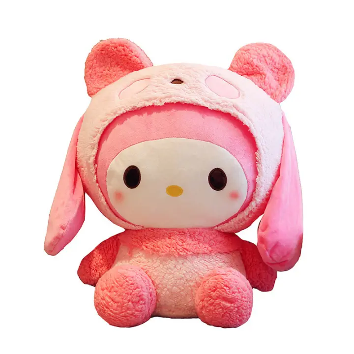 Cojín De Peluche Oversize Sanrio My Melody Que Se Transforma En Panda Kuromi Hello Kitty Juguete De Peluche Kawaii Regalo Para Todas Las Edades - 1