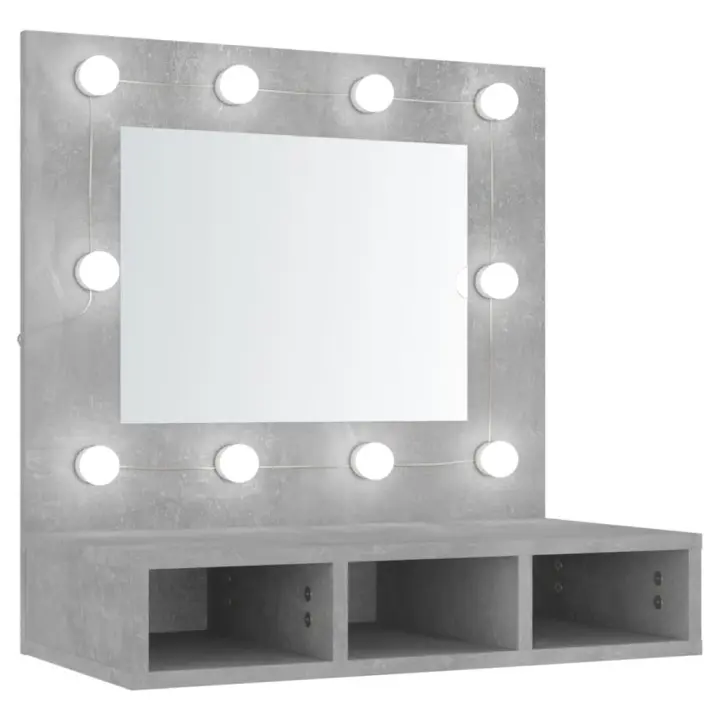 Muebl co Luz de Espejo Gri Hormigó 60x31,5x6 cm - 1