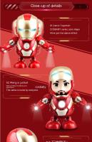 Figura De Acción De Superhéroes LED Danceable Y Cantable Iron Man Hulk Robot Spiderman Batman Toy Para Niños Regalo De Cumpleaños - details 2
