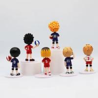 6 PCS Figuras De Acción Q Version Junior Voleibol 7.5cm Shoyo Hinata Sugawara Koushi Haikyu!! PVC Juguete Para Adolescentes - details 2