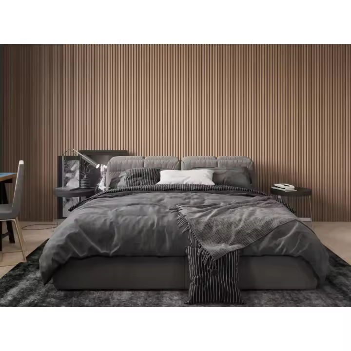 Vente-unique - Panel mural 3D - Pack de 3,71 m² - Color madera natural - Juego de 8 piezas - TATIANA - 1