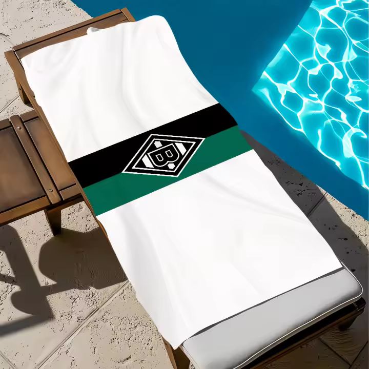 Toalla De Playa Grande Deportiva Para Viaje Gimnasio Baño Camping B-Borussia M-Monchengladbach Soft Quick Dry Tamaño 150x260CM - 1