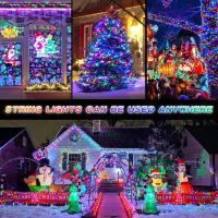 Luces Solares LED Para Exterior 23-99ft Con 50-300 Luces Guirnalda De Hadas Para Decoración De Navidad Y Halloween Impermeables Y Duraderas - details 0