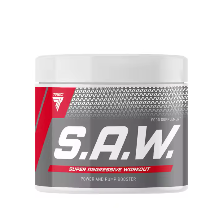 Pre Entreno S.A.W.  Sabor Cereza y Pomelo  200g  Entrenamiento Super Agresivo  Aumento de Energía  Mejora del Rendimiento  Potenciador de Fuerza  TREC NUTRITION - 1