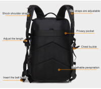 Mochila táctica de viaje para hombre, bolsa de gran capacidad, impermeable, para deportes al aire libre, multifuncional, 50L - details 27