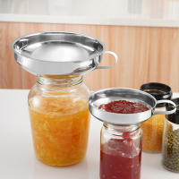 Funel De Bocadillo Ancho De Acero Inoxidable Para Ensalada Aderezos Aceite Vino Agua Especias Filtro De Botella Herramienta De Cocina Ecológica - details 1