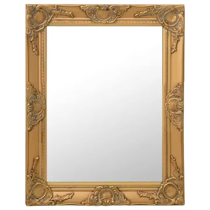 vidaXL Espejo de pared estilo barroco dorado 50x60 cm - 1