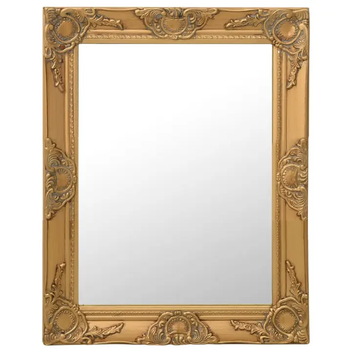 vidaXL Espejo de pared estilo barroco dorado 50x60 cm - 1